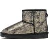 DREAM PAIRS Bottes de Neige pour Femmes avec Doublure en Fausse Fourrure Confortable et Antidérapantes Botte à Enfiler Hiver FuzzyClassic I Low Boot(Noir Métal)