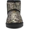 DREAM PAIRS Bottes de Neige pour Femmes avec Doublure en Fausse Fourrure Confortable et Antidérapantes Botte à Enfiler Hiver FuzzyClassic I Low Boot(Noir Métal)