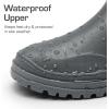 DREAM PAIRS Bottes de Pluie à la Cheville pour Femme Confortables et Elégantes Botte Chelsea Imperméable Chic SDRB2405W-E(Gris)