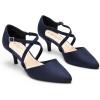 DREAM PAIRS Escarpins Femme à Petit Talon Élégant et Tendance avec Semelle Extérieure Antidérapante Escarpin Chaussures pour Travail Mariage(Marine)