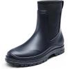 DREAM PAIRS Bottes de Pluie pour Femmes Imperméable Bottines Polyvalentes et Pratiques SDRB2406W-E(Marine Pvc)