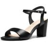 DREAM PAIRS Sandales Élégantes pour Femme avec Le Talon de 6,5 cm Classique et Tendance Sandale d&rsquo;été(Noir)