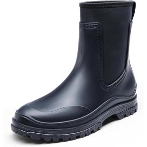 DREAM PAIRS Bottes de Pluie pour Femmes Imperméable Bottines Polyvalentes et Pratiques SDRB2406W-E(Marine Pvc)