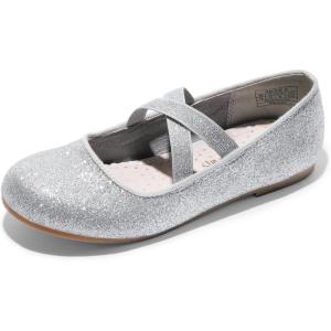 DREAM PAIRS Kids Ballerines Fille Princesse Jolies Chaussures Plates à Paillettes pour Filles Confortable ANGIE-2-NEW-E(Argent)