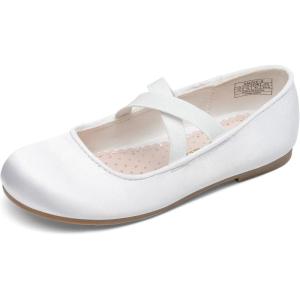 DREAM PAIRS Kids Ballerines Fille Princesse Jolies Chaussures Plates à Paillettes pour Filles Confortable ANGIE-2-NEW-E(Blanc)
