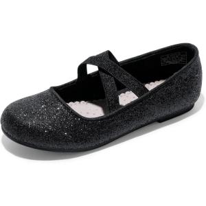 DREAM PAIRS Kids Ballerines Fille Princesse Jolies Chaussures Plates à Paillettes pour Filles Confortable ANGIE-2-NEW-E(Noir E)