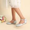 DREAM PAIRS Ballerines Filles Chaussures Plates Princesse Scintillantes Doux et Confortable Ballerine Orné de Perles SDFL2414K(Argent Glitter)