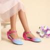 DREAM PAIRS Ballerines Filles Chaussures Plates Princesse Scintillantes Doux et Confortable Ballerine Orné de Perles SDFL2414K(Bleu Rouge Vert)