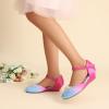 DREAM PAIRS Ballerines Filles Chaussures Plates Princesse Scintillantes Doux et Confortable Ballerine Orné de Perles SDFL2414K(Bleu Rouge Vert)