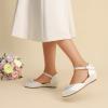 DREAM PAIRS Ballerines Filles Chaussures Plates Princesse Scintillantes Doux et Confortable Ballerine Orné de Perles SDFL2414K(Ivoire)