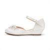 DREAM PAIRS Ballerines Filles Chaussures Plates Princesse Scintillantes Doux et Confortable Ballerine Orné de Perles SDFL2414K(Ivoire)