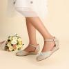 DREAM PAIRS Ballerines Filles Chaussures Plates Princesse Scintillantes Doux et Confortable Ballerine Orné de Perles SDFL2414K(Paillettes D Or)