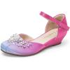DREAM PAIRS Ballerines Filles Chaussures Plates Princesse Scintillantes Doux et Confortable Ballerine Orné de Perles SDFL2414K(Bleu Rouge Vert)