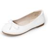 DREAM PAIRS Ballerines Filles à Enfiler Chaussure Plate Confortable Chaussures d&rsquo;école Habillées Classiques(Blanc)