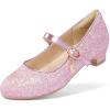DREAM PAIRS Ballerines Filles Mary Jane Flats Ballerines Chaussures de Princesse Chaussures de Communion Chaussures d&rsquo;école(Rose)