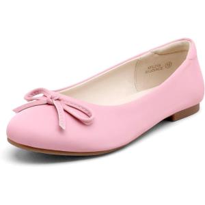 DREAM PAIRS Ballerines Filles à Enfiler Chaussure Plate Confortable Chaussures d&rsquo;école Habillées Classiques(Rose)