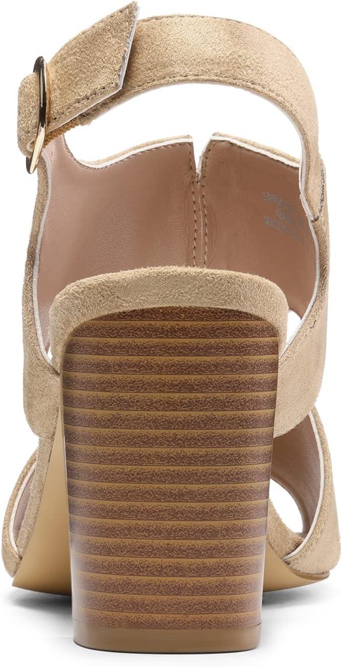 imageDREAM PAIRS Sandales Talons Bloc pour Femmes Talons Hauts SDHS2351WEKaki