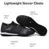 DREAM PAIRS Chaussures de Football pour Hommes Durable et Confortable Chaussure à Crampons(Noir)