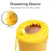 DREAM PAIRS KIDS Bottes de Pluie pour Enfants Imperméables et Légères Bottines Antidérapante Durable(Jaune Chaud)