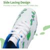DREAM PAIRS Kids Chaussures de Football pour Enfants Durable Chaussures à Crampons avec Laçage latéral pour Garçons Confortable SDSO2301K(Blanc Vert)