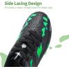 DREAM PAIRS Kids Chaussures de Football pour Enfants Durable Chaussures à Crampons avec Laçage latéral pour Garçons Confortable SDSO2301K(Noir Vert)