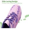 DREAM PAIRS Kids Chaussures de Football pour Enfants Durable Chaussures à Crampons avec Laçage latéral pour Garçons Confortable SDSO2301K(Rose Violet)