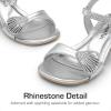 DREAM PAIRS Kids Sandales à Talons pour Filles Sangles Auto-Agrippantes Sandale Incontournable de la Fête SDSD2420K(Argent)