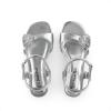 DREAM PAIRS Kids Sandales à Talons pour Filles Sangles Auto-Agrippantes Sandale Incontournable de la Fête SDSD2420K(Argent)