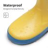DREAM PAIRS Kids Wellies Rain Shoes Antidérapantes et légères pour garçons et Filles(Jaune Bleu)