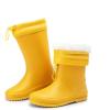 DREAM PAIRS KIDS Bottes de Pluie pour Enfants Imperméables et Légères Bottines Antidérapante Durable(Jaune Chaud)