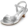 DREAM PAIRS Kids Sandales à Talons pour Filles Sangles Auto-Agrippantes Sandale Incontournable de la Fête SDSD2420K(Argent)