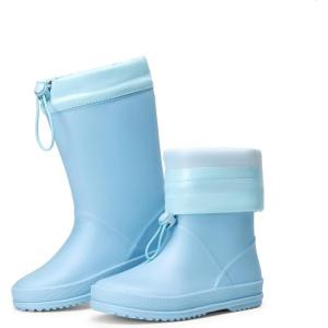 DREAM PAIRS KIDS Bottes de Pluie pour Enfants Imperméables et Légères Bottines Antidérapante Durable(Bleu Ciel)