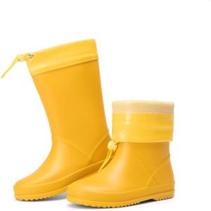 DREAM PAIRS KIDS Bottes de Pluie pour Enfants Imperméables et Légères Bottines Antidérapante Durable(Jaune)