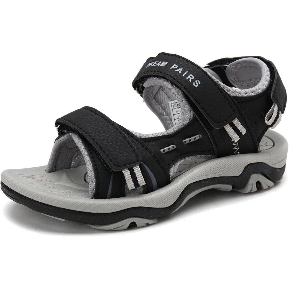 imageDREAM PAIRS Kids Sandales Enfants t Chaussures de Sport Confortable Sandales Garons et Sandales FillesNoir Clair Gris
