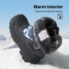 DREAM PAIRS Kids Bottes de Neige pour Enfants Imperméables et Antidérapante Bottes Hiver avec Doublure Chaude pour Garçon et Fille KAMICK(Marine)