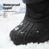 DREAM PAIRS Kids Bottes de Neige pour Enfants Imperméables et Antidérapante Bottes Hiver avec Doublure Chaude pour Garçon et Fille KAMICK(Noir)