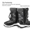 DREAM PAIRS Kids Bottes de Neige pour Enfants Imperméables et Antidérapantes Bottes de Hiver Chaude pour Garçons Filles SDSB2228K(Noir Blanc)