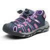 DREAM PAIRS Sandales D&rsquo;été Fermé Toe Beach Sandals Athlétique en Plein air à Séchage Sport Sandales pour Garçon Filles 160912K(Gris Clair Violet)