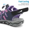 DREAM PAIRS Sandales D&rsquo;été Fermé Toe Beach Sandals Athlétique en Plein air à Séchage Sport Sandales pour Garçon Filles 160912K(Gris Clair Violet)
