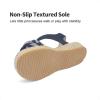 DREAM PAIRS Sandales compensées pour Filles Sandales Papillon d&rsquo;été pour Enfants avec Cheville réglable et Bride tressée ornée de Strass(Marine)