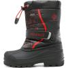 DREAM PAIRS Kids Bottes de Neige pour Enfants Imperméables et Antidérapante Bottes Hiver avec Doublure Chaude pour Garçon et Fille KAMICK(Noir Rouge)