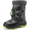 DREAM PAIRS Kids Bottes de Neige pour Enfants Imperméables et Antidérapantes Bottes de Hiver Chaude pour Garçons Filles SDSB2228K(Camo Vert)