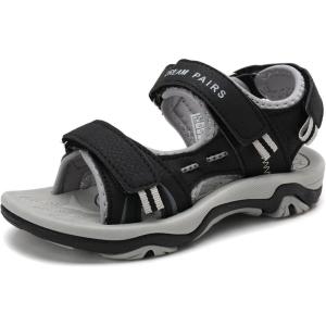 DREAM PAIRS Kids Sandales Enfants Été Chaussures de Sport Confortable Sandales Garçons et Sandales Filles(Noir Clair Gris)
