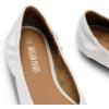 DREAM PAIRS Ballerines Femme Chaussures Classiques Ballerines Plates Femmes Élégantes(Blanc)