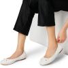 DREAM PAIRS Ballerines Femme Chaussures Classiques Ballerines Plates Femmes Élégantes(Blanc)