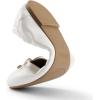 DREAM PAIRS Ballerines Femme Chaussures Classiques Ballerines Plates Femmes Élégantes(Blanc)