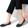 DREAM PAIRS Ballerines Femme Chaussures Classiques Ballerines Plates Femmes Élégantes(Navy)