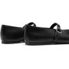 DREAM PAIRS Ballerines Femme Mary Jane à Bout Rond Confortables et Décontractées avec Bride à Boucle(Noir Pu)