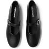 DREAM PAIRS Ballerines Femme Mary Jane à Bout Rond Confortables et Décontractées avec Bride à Boucle(Noir Pu)