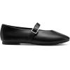 DREAM PAIRS Ballerines Femme Mary Jane à Bout Rond Confortables et Décontractées avec Bride à Boucle(Noir Pu)